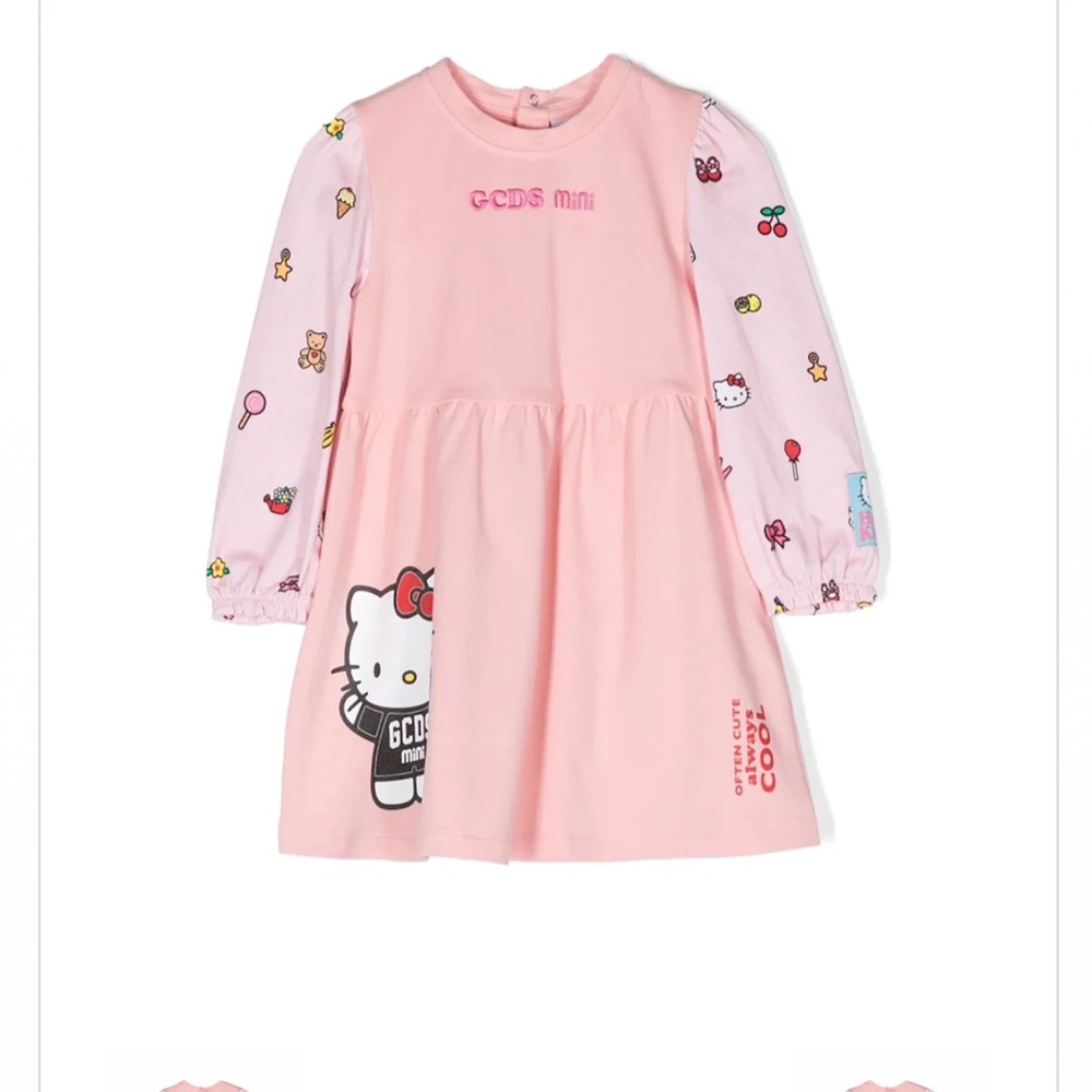 Pink Hello Kitty Kids Casual Dress